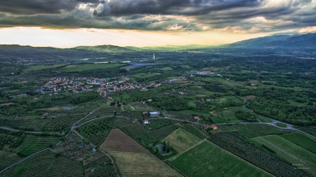 Paesaggio toscano de la strada del vino Terre di Arezzo