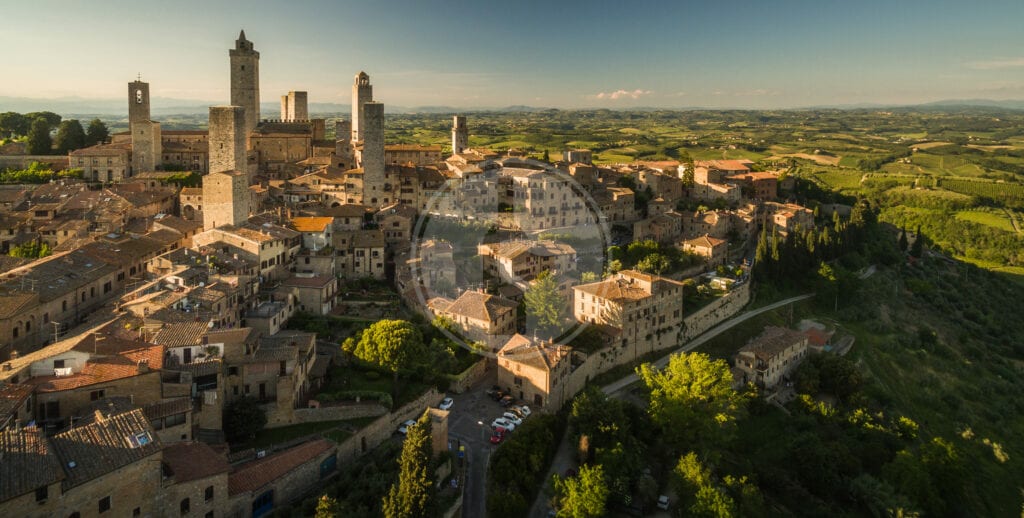 Panorama della strada del vino Nobile di Montepulciano