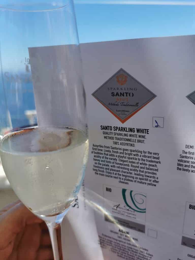 santo wines wine santo sparkling white